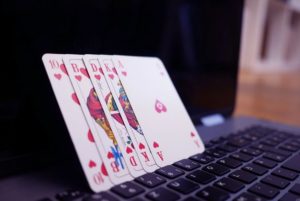 cards and laptop